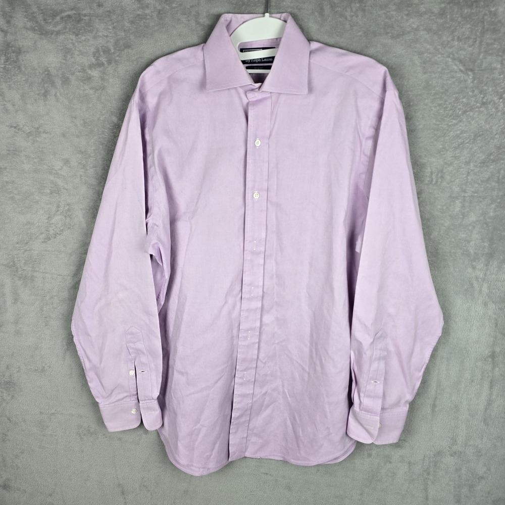 Polo Ralph Lauren Regent Classic Fit Dress Shirt Lilac Purple 15.5 33 Mens Long